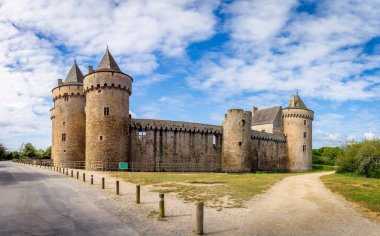 Chateau de Suscinio Morbihan Körfezi, Britt, panoramik manzaralı