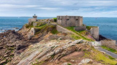 Pointe de Kermorvan, Kermovan Lighthouse, Brittany (Bretagne), F