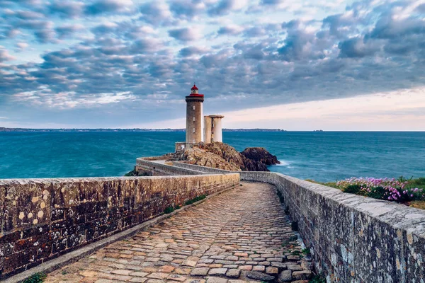 Lighthouse Phare du Petit Minou in Plouzane, Brittany) — стокове фото