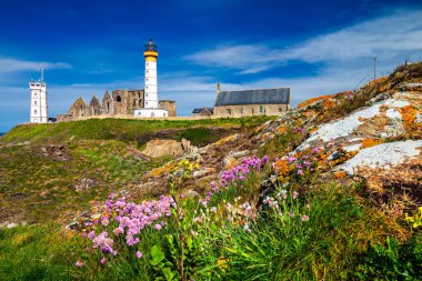 Deniz feneri Pointe de Saint-Mathieu, Brittany (Bretagne), Fransa