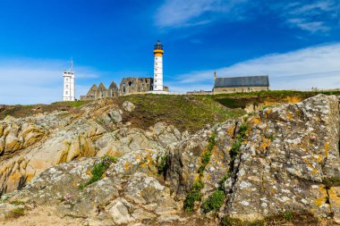 Deniz feneri Pointe de Saint-Mathieu, Brittany (Bretagne), Fransa
