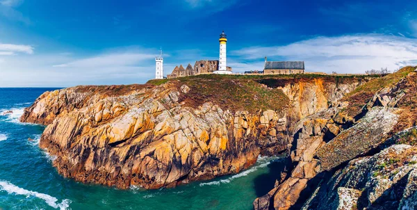 Deniz feneri Pointe de Saint-Mathieu, Brittany (Bretagne), Fransa