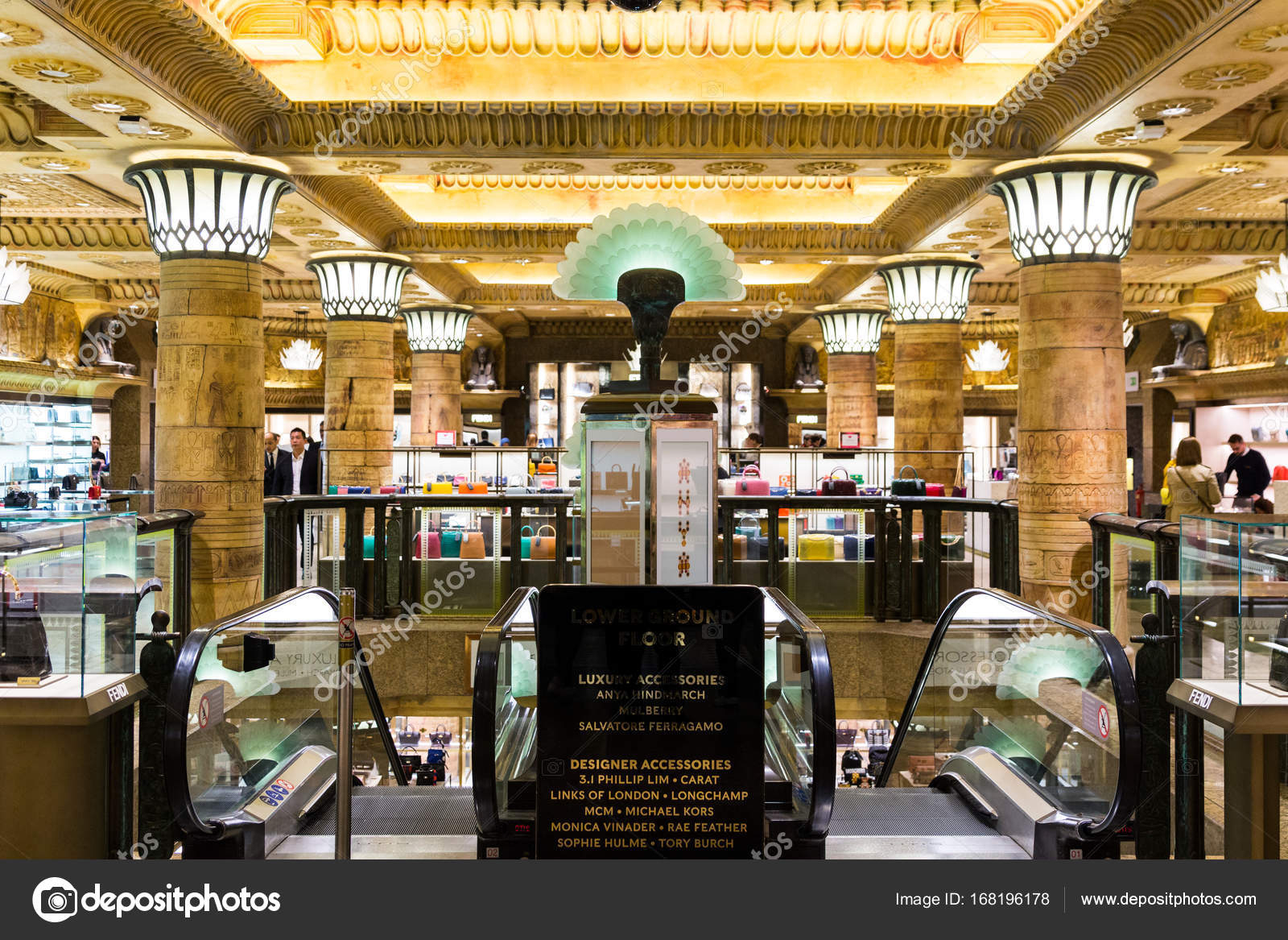 London, England - April 4, 2017: Interior of the famous Harrods ... London, England - April 4, 2017: Interior of the famous Harrods ...
