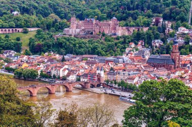 Görünümü güzel ortaçağ şehir Heidelberg, Almanya