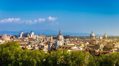 Roma, İtalya'nın manzarası. Panoramik Roma mimarisinin ve 