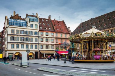 Strazburg'un tarihi kent renkli hous güzel manzara