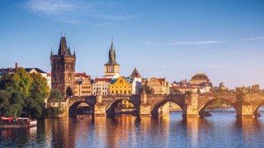 Çek Cumhuriyeti, Prag panorama tarihi Charles Köprüsü ile ve