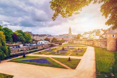 Vannes, bir ortaçağ şehir, Brittany (Bretagne) Fransa.