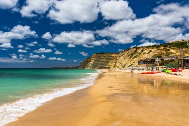 Praia de Porto de Mos, Lagos, Portekiz. Praia yapmak Porto de Mos,