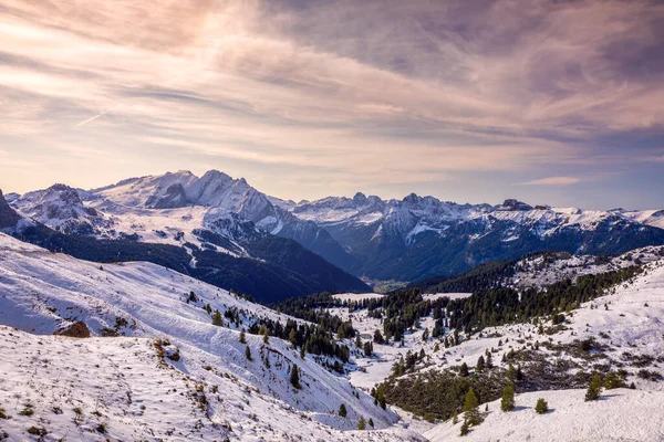 Inverno nelle Dolomiti, Nord Italia — Foto Stock