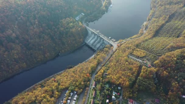Beautiful Vyhlidka Maj Lookout Maj Teletin Czech Republic Meander River — Stock Video