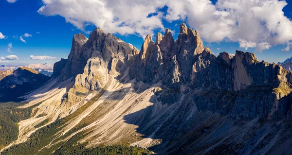 Panorama sulle cime Seceda. Trentino Alto Adige, Dolomiti, S — Foto Stock