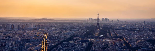 Högupplöst antenn Panorama av Paris, Frankrike tagen från — Stockfoto