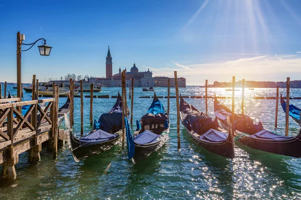 Sunny day in San Marco square, Venice, Italy. Venice Grand Canal — 스톡 사진