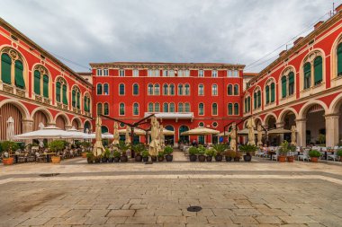 Bölme tarihi merkezi, Hırvatistan sokakta. Güzel kare 