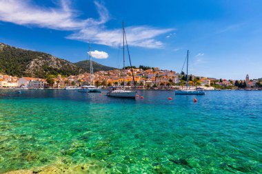 Şehirdeki Hvar, Cro balıkçı tekneleri ile muhteşem adalar, görüntüleme