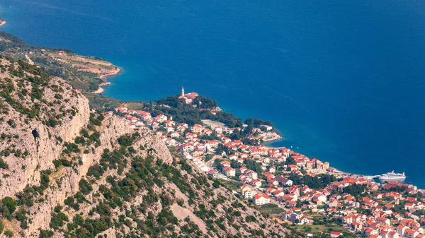 View on mountains and sea from Vidova Gora on Brac island. View — Stock Photo, Image