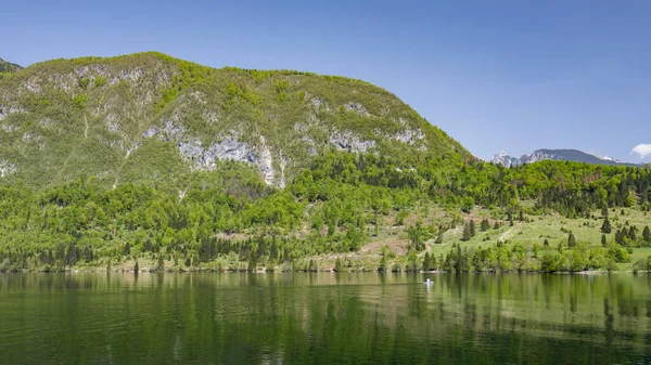 Озеро Бохинь Словении Красота Природе Красочное Лето Озере Бохинь Триглавском — стоковое фото