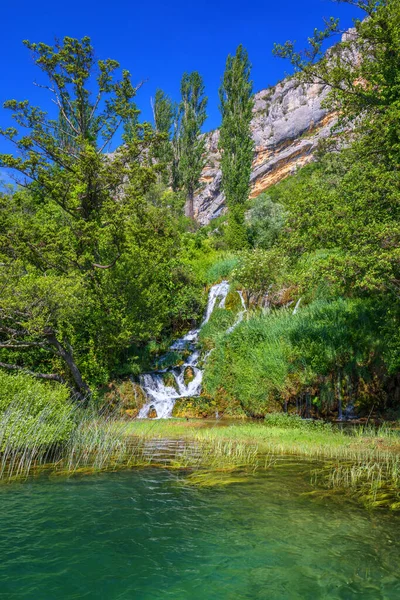 Pohled Národní Park Krka Chorvatsko Evropa Nádherný Letní Výhled Vodopády — Stock fotografie