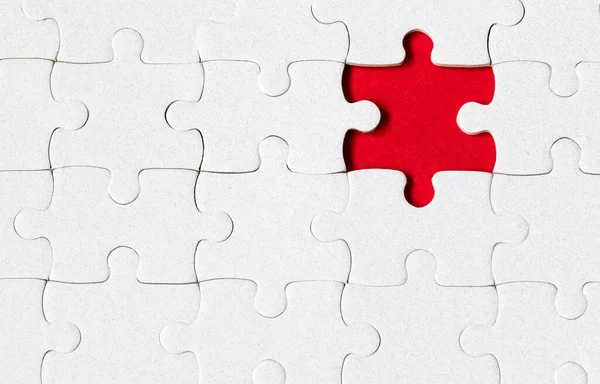 Jigsaw Puzzle Missing Piece Missing Puzzle Pieces Concept Image Unfinished — Stock Photo, Image