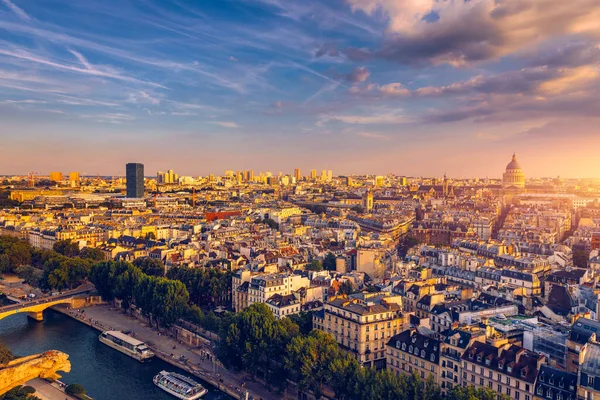 Panorama Aéreo Alta Resolución París Francia Tomado Catedral Notre Dame — Foto de Stock