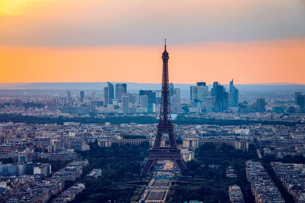 Vista París Con Torre Eiffel Desde Edificio Montparnasse Vista Torre — Foto de Stock