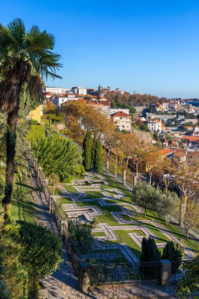 Oude Stad Porto Met Oude Veelkleurige Huizen Met Rode Dakpannen — Stockfoto