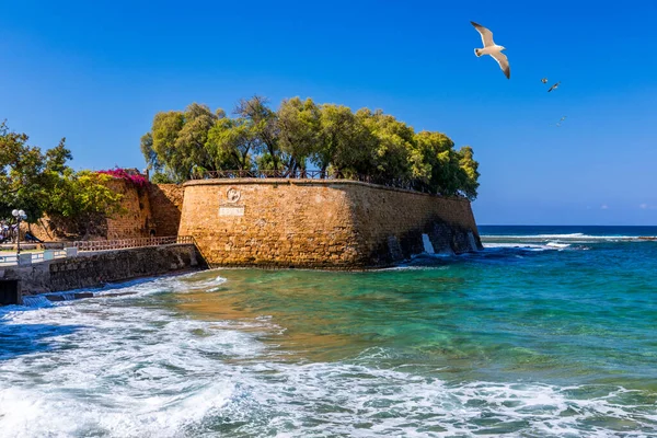 Pittoresco Vecchio Porto Chania Punti Riferimento Dell Isola Creta Grecia — Foto Stock