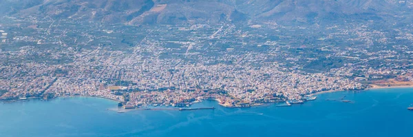 Isla Creta Hermosa Vista Isla Creta Grecia Desde Avión Vacaciones —  Fotos de Stock