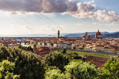 Floransa cityscape görünümünü görmezden Piazzale Michelangelo, İtalya