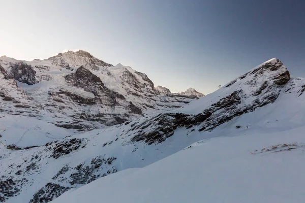 Kayak Merkezi İsviçre Jungfrau Wengen görünümünü — Stok fotoğraf