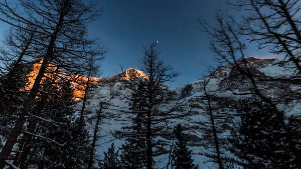Blick auf das Skigebiet jungfrau wengen in der Schweiz lizenzfreie Stockfotos