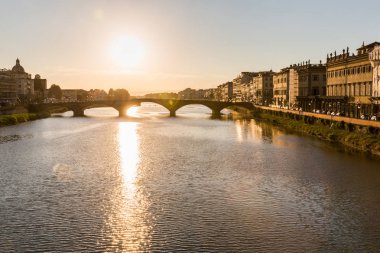View to Ponte alla Carraia in Florence, Italy clipart