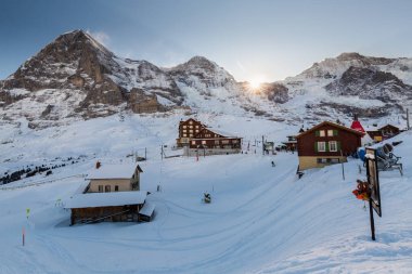 Kayak Merkezi İsviçre Jungfrau Wengen görünümünü