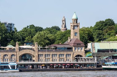 St. Pauli Piers bir Hamburgs büyük turistik görünümünü