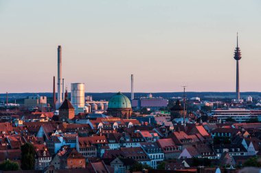 Nürnberg kaleden Nürnberg eski kasaba bölümü için göz ardı