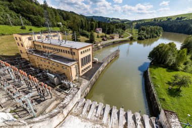 Hidroelektrik Santrali Slovakya Oravska Priehrada görünümünü
