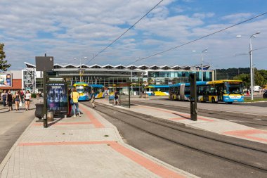 Görünümünü tren istasyonu, Kosice, Slovakya