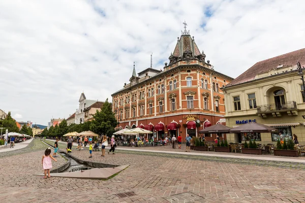 Zobrazení historických budov v staré části města Košice na Slovensku — Stock fotografie