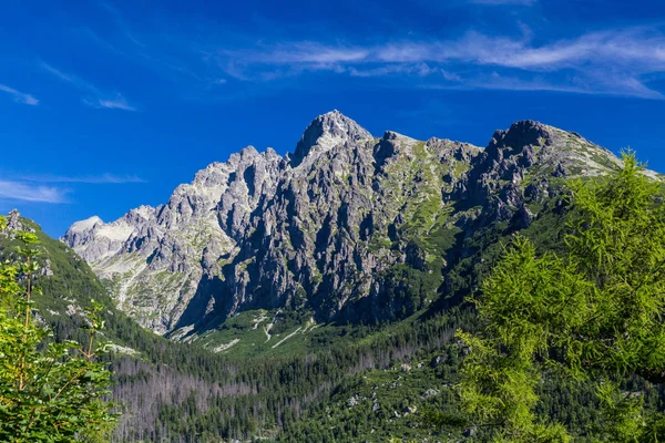 Horská Lomnického štítu ve Vysokých Tatrách na Slovensku — Stock fotografie