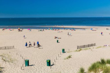 Yapay Maasvlaktestrand beach Europoort Rotterdam, Hollanda için inşa