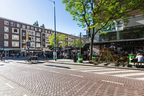 Exterior view of the Schilderstraat street in the city center of Rotterdam, Netherlands — Stock Photo, Image