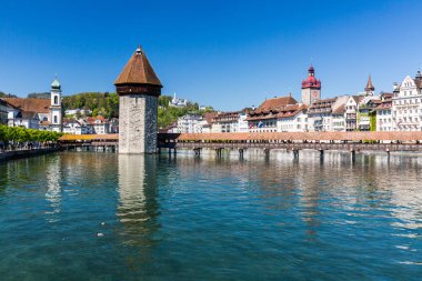 İsviçre bahar 2017 Lucerne görünümünü