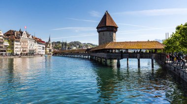 İsviçre bahar 2017 Lucerne görünümünü