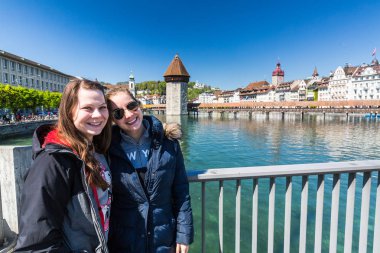 İsviçre bahar 2017 Lucerne görünümünü