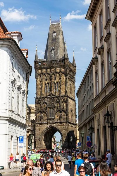 Exterior view of the Powder Tower or Powder Gate, Prague, Czech Republic — Stock Photo, Image