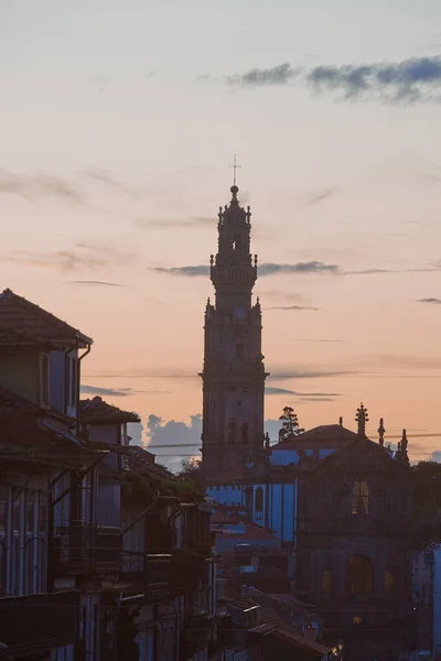 Torre Clerigos Luz Pôr Sol — Fotografia de Stock