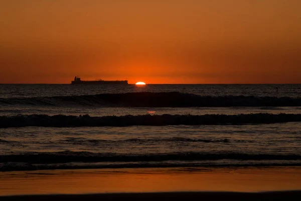 Pôr Sol Oceano Atlântico — Fotografia de Stock
