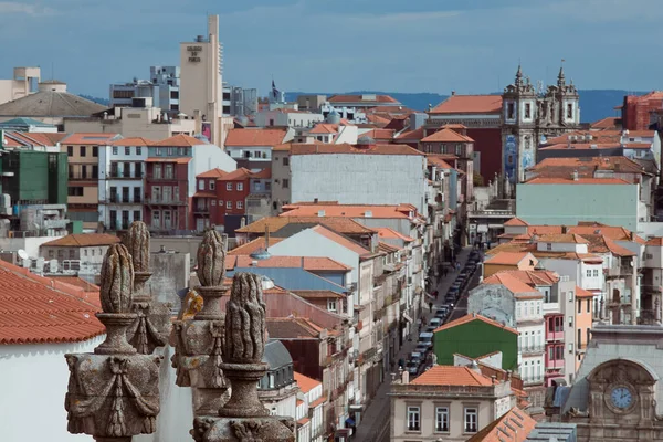 Gatorna Porto Från Toppen Clerigos — Stockfoto