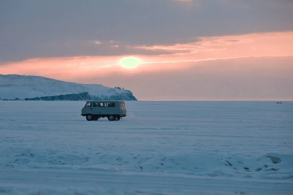 Suv Ruso Hielo Del Lago Baikal —  Fotos de Stock